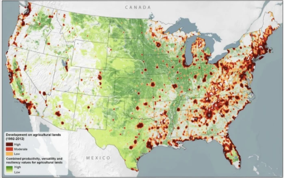 農(nóng)業(yè)用地已轉(zhuǎn)變?yōu)槌鞘泻妥≌_(kāi)發(fā)項(xiàng)ç?